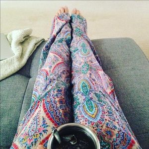 100% silk palazzo pants in paisley